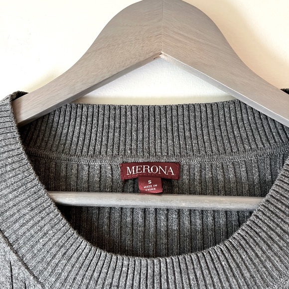 Gray Crew Neck Sweater, Merona, Women’s Size S - Picture 2 of 8